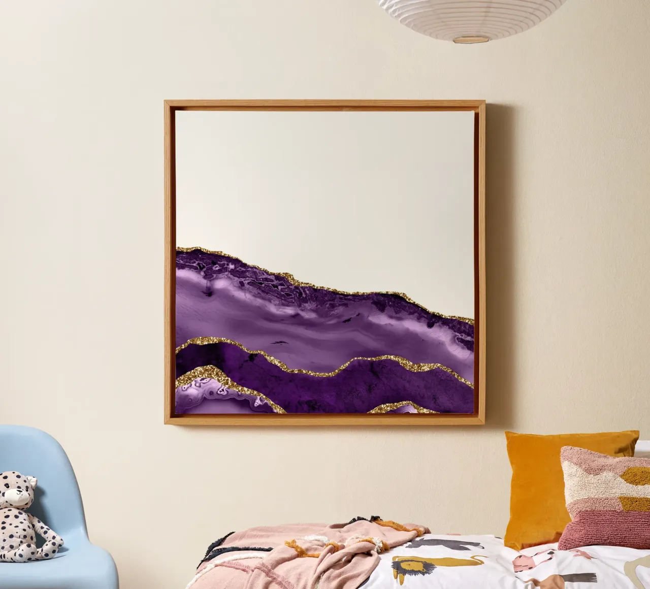 Agata viola e oro Texture 20 tela con Cornice a cassetta da Gemstone Textures
