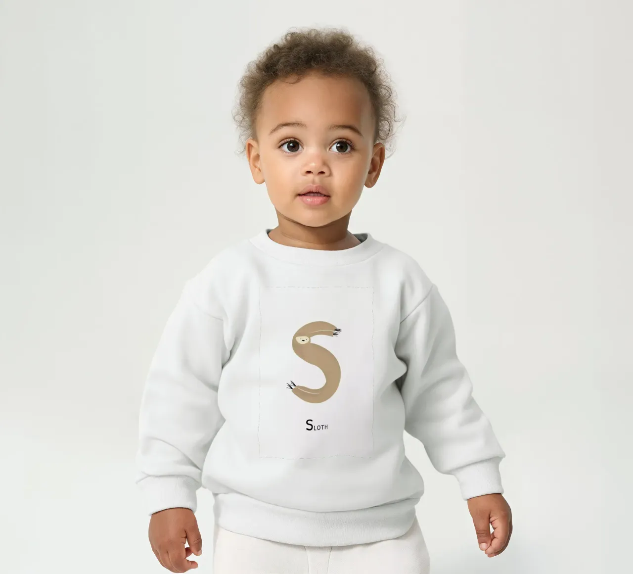 S for Sloth felpa neonato da Little Flourishes