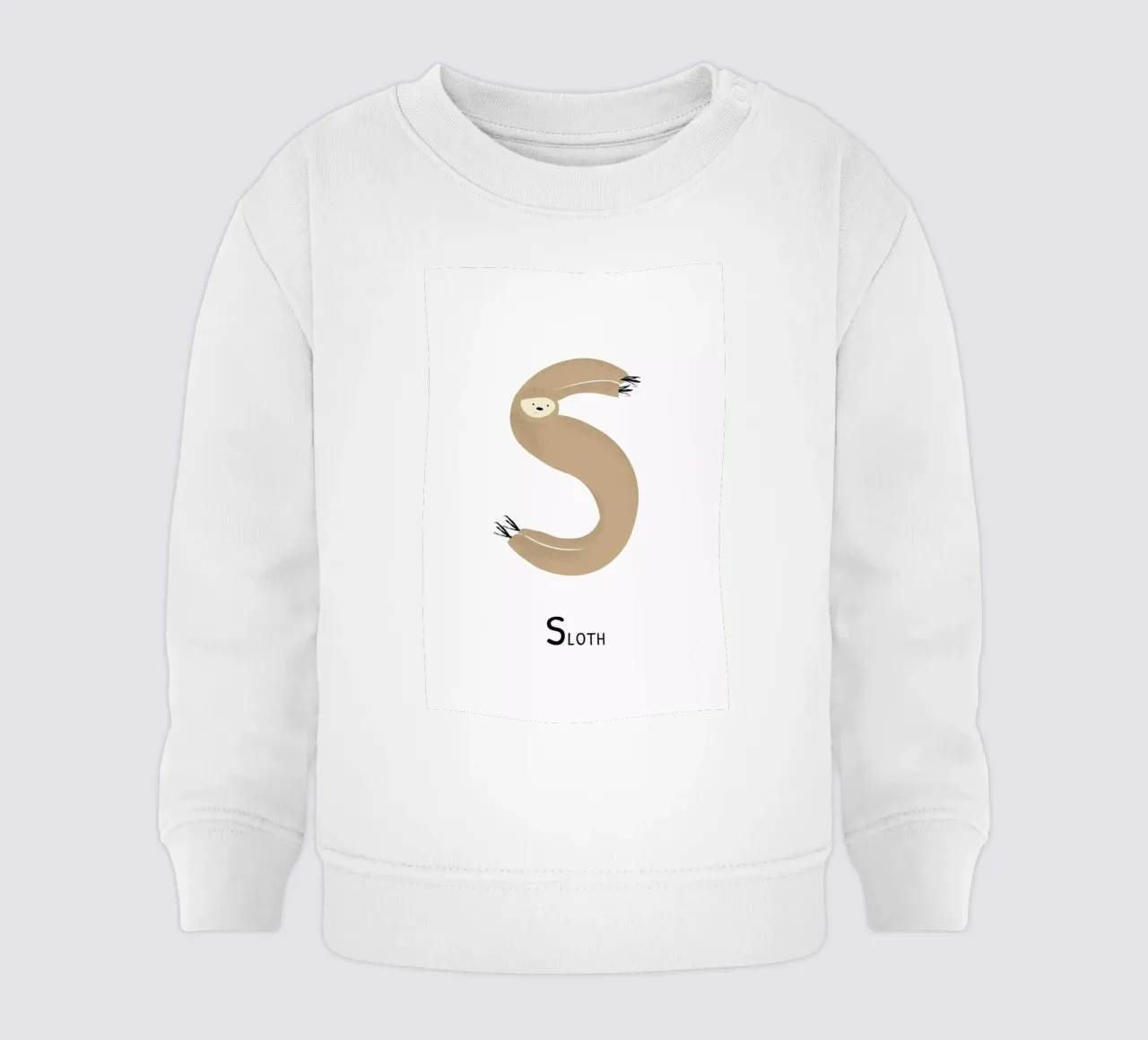 S for Sloth felpa neonato da Little Flourishes