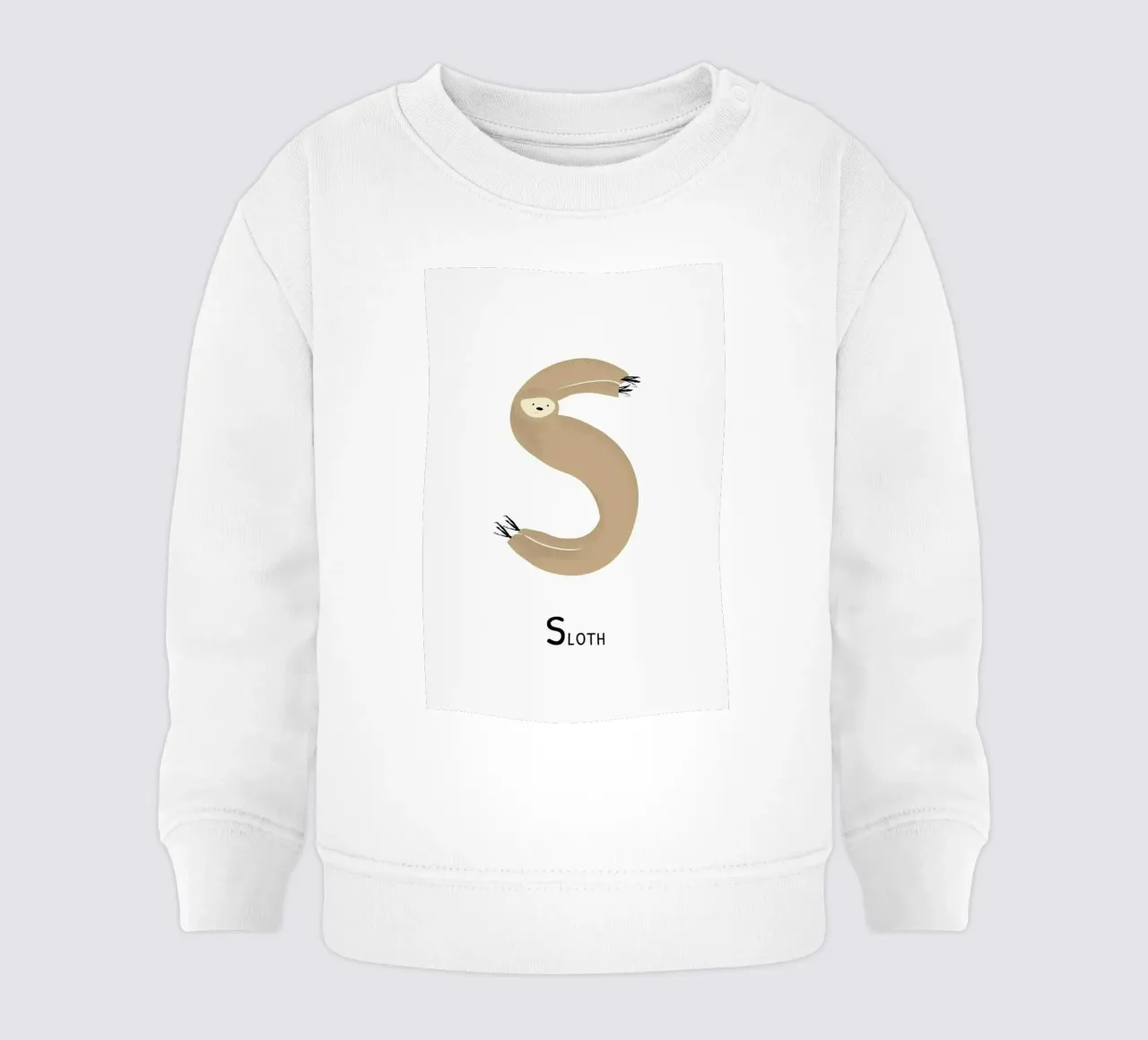 S for Sloth felpa neonato da Little Flourishes