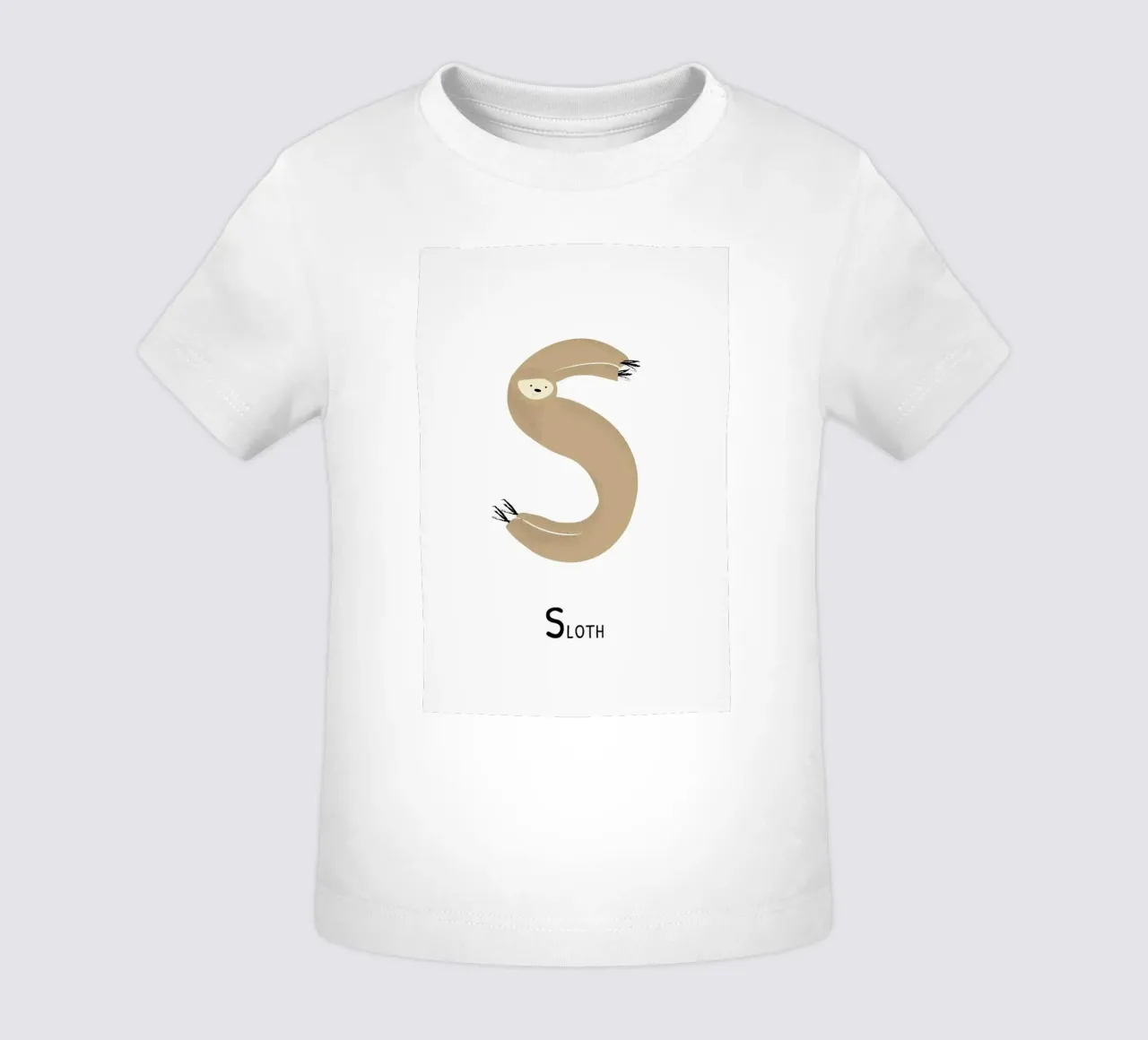 S for Sloth maglietta neonato da Little Flourishes