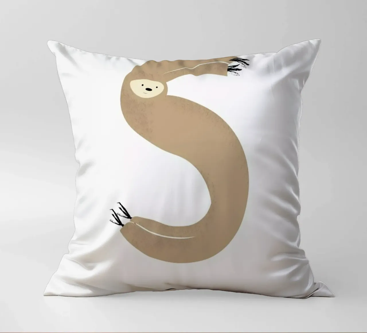 S for Sloth cuscino da Little Flourishes