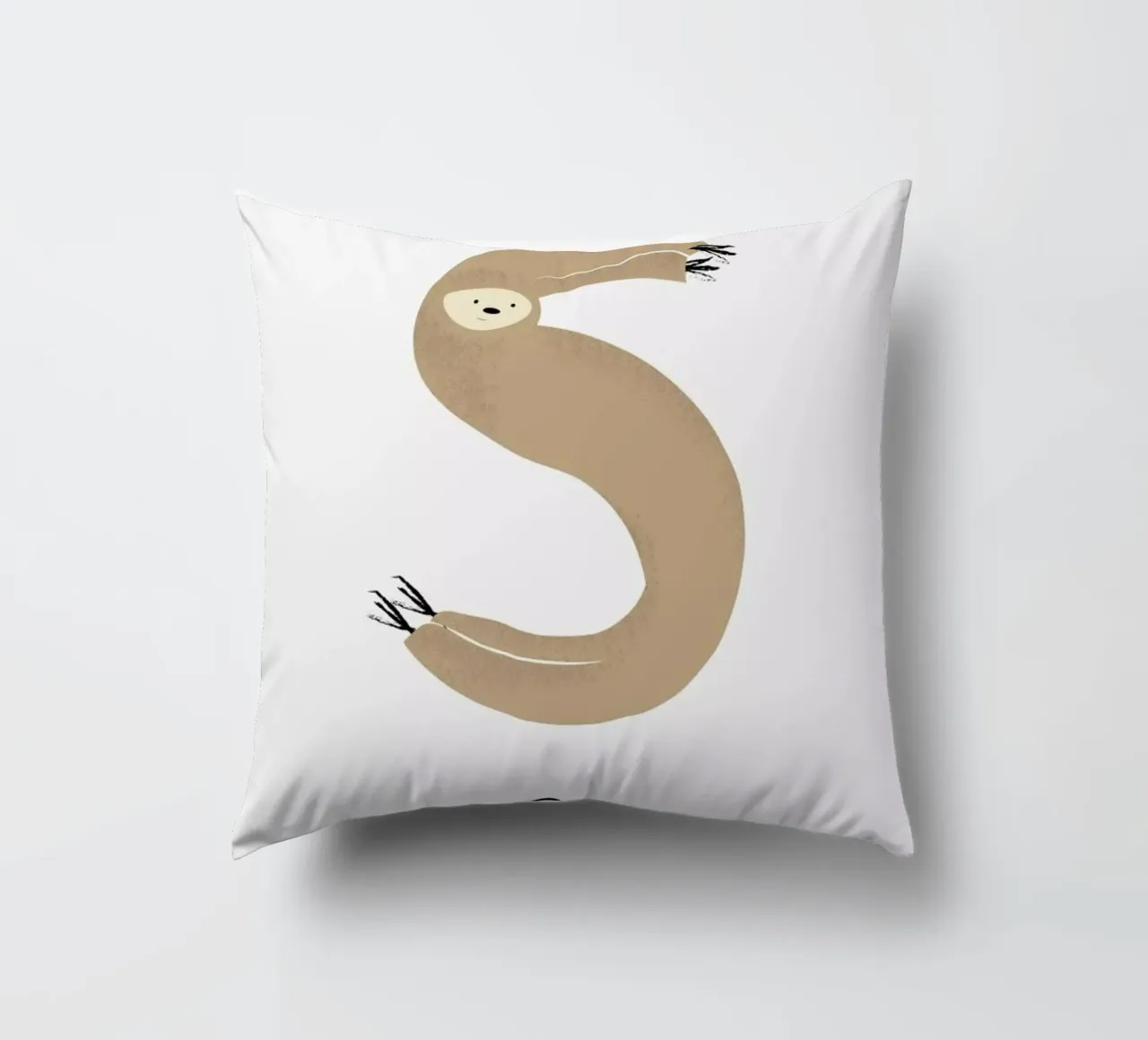 S for Sloth cuscino da Little Flourishes