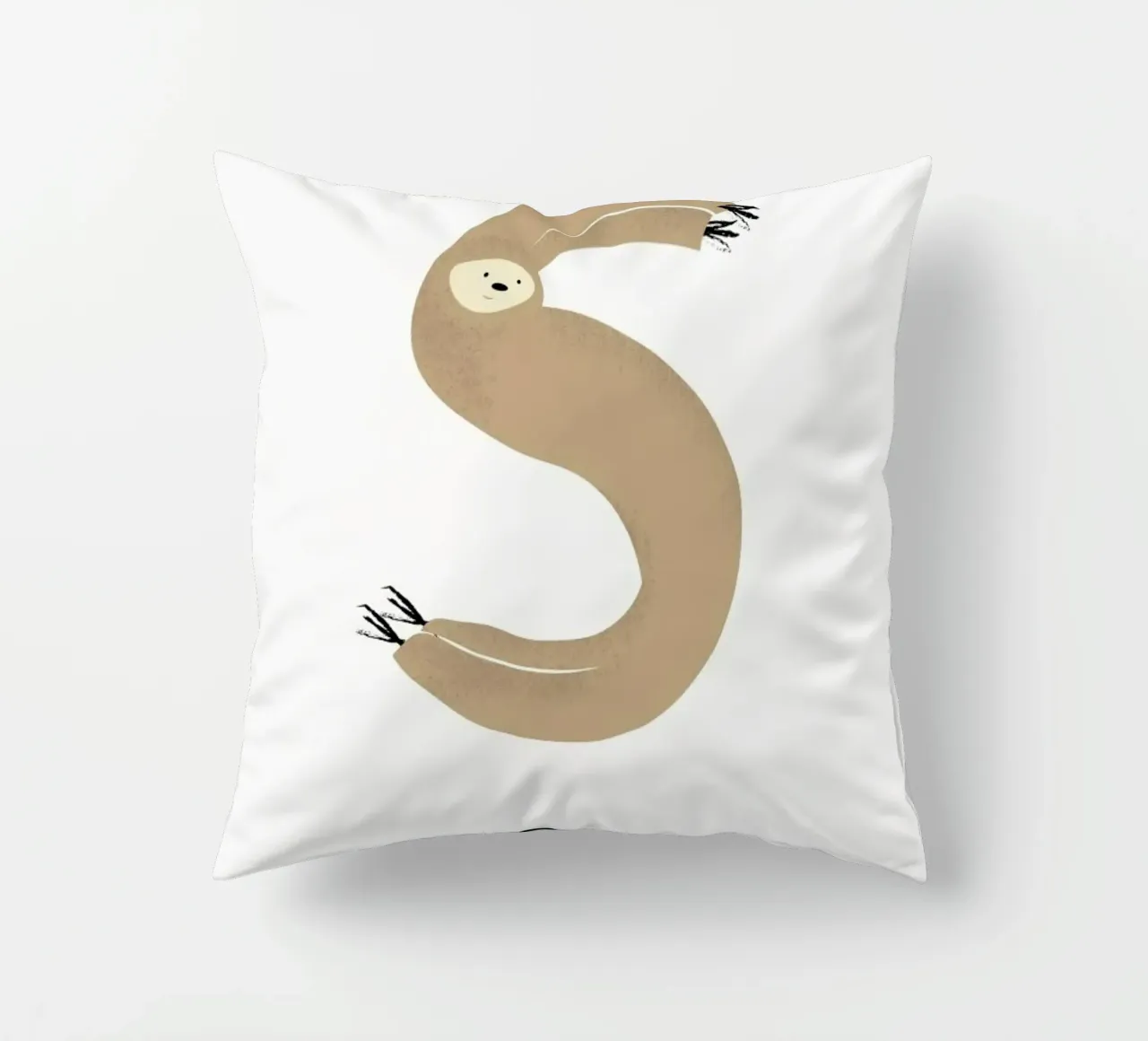 S for Sloth cuscino da Little Flourishes