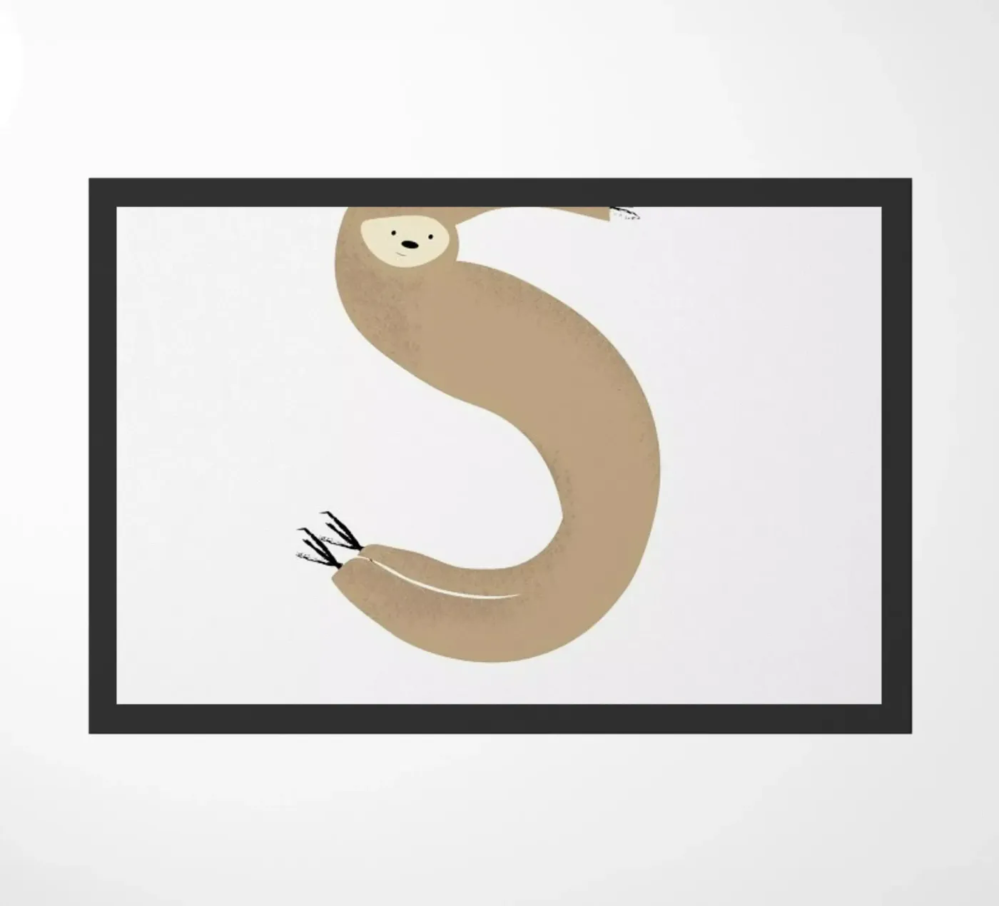 S for Sloth deurmat van Little Flourishes