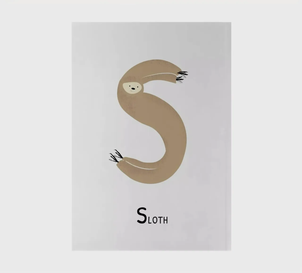 S for Sloth notebook by Little Flourishes