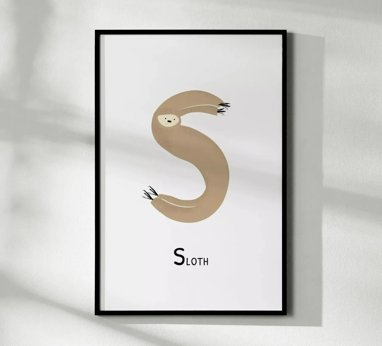 S for Sloth poster da Little Flourishes