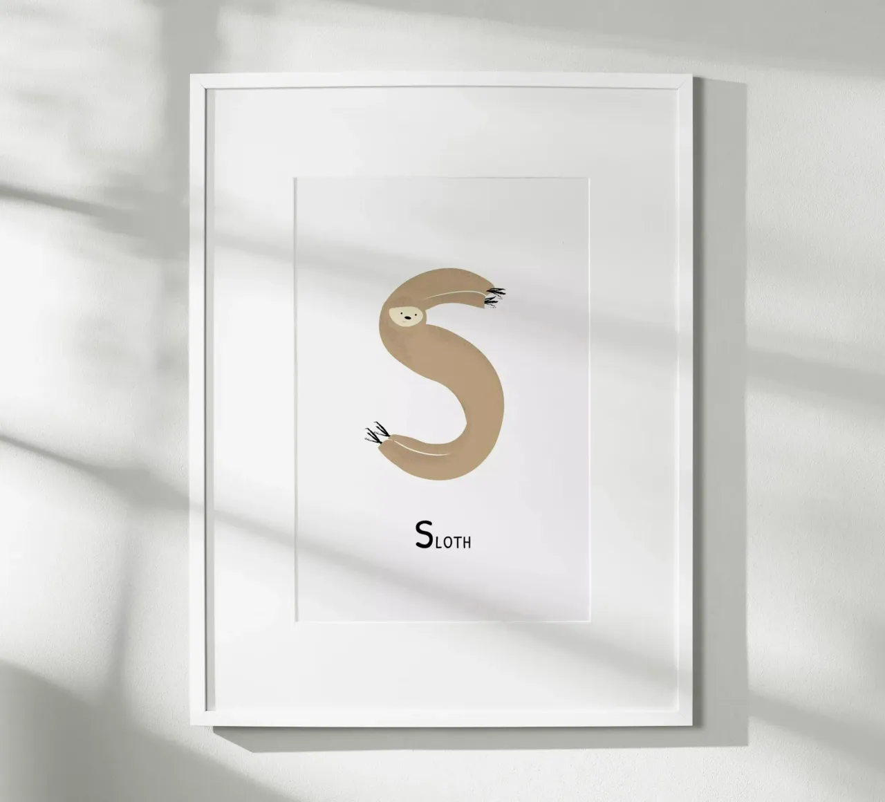 S for Sloth poster da Little Flourishes