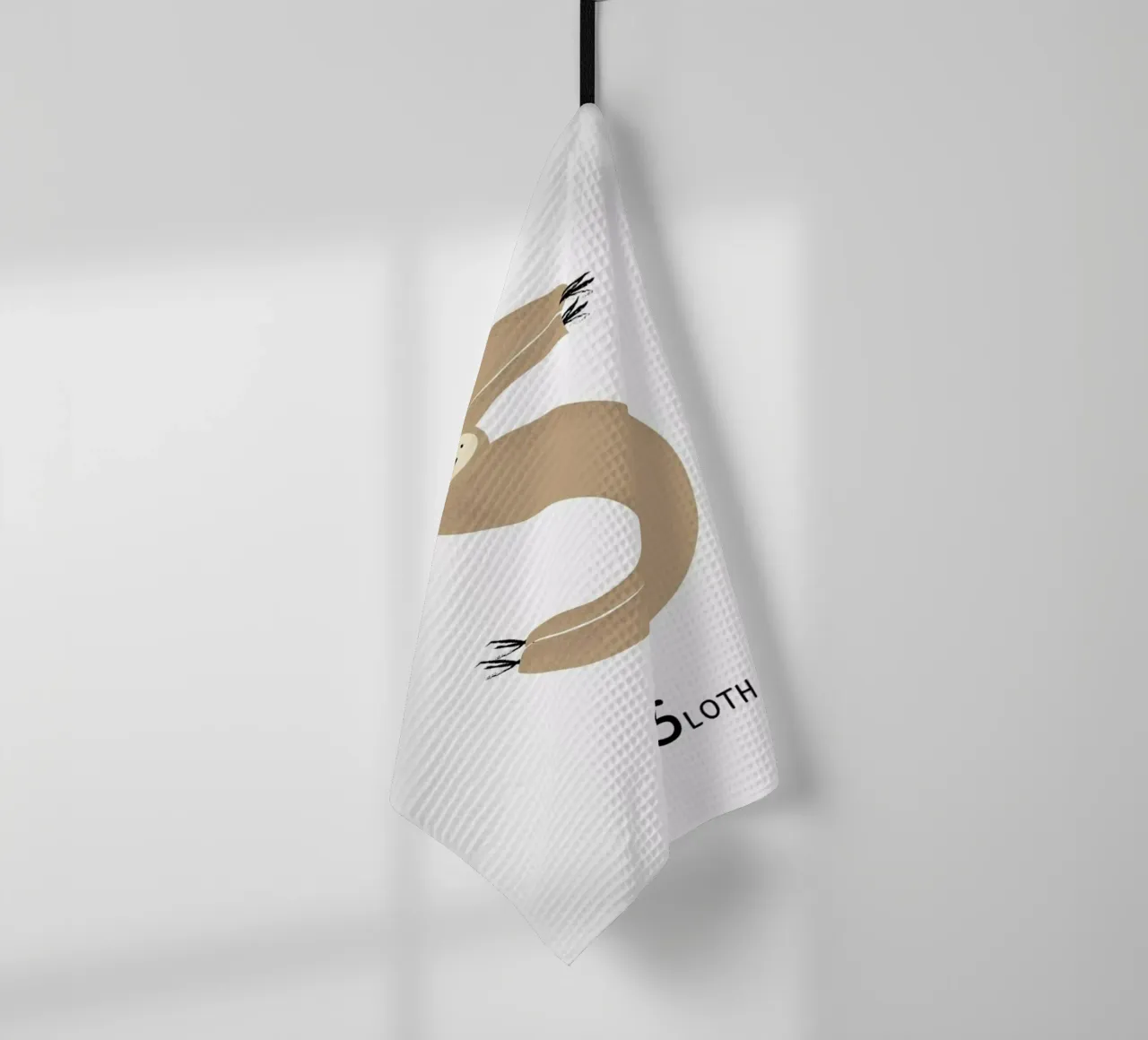 S for Sloth canovaccio da cucina da Little Flourishes