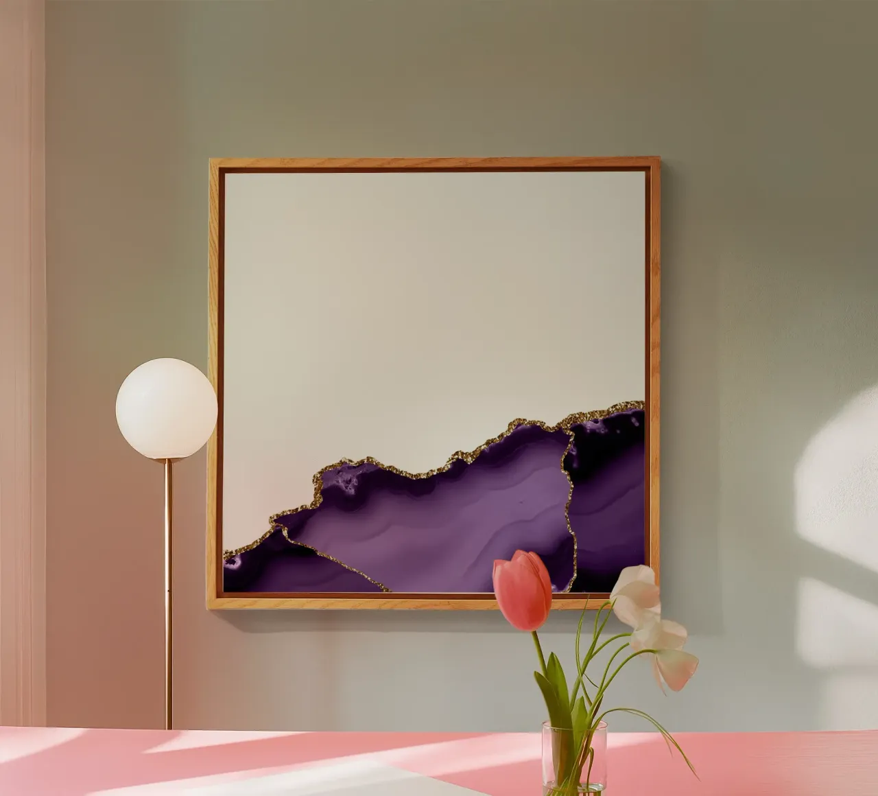 Agata viola e oro Texture 23 plexiglass da Gemstone Textures