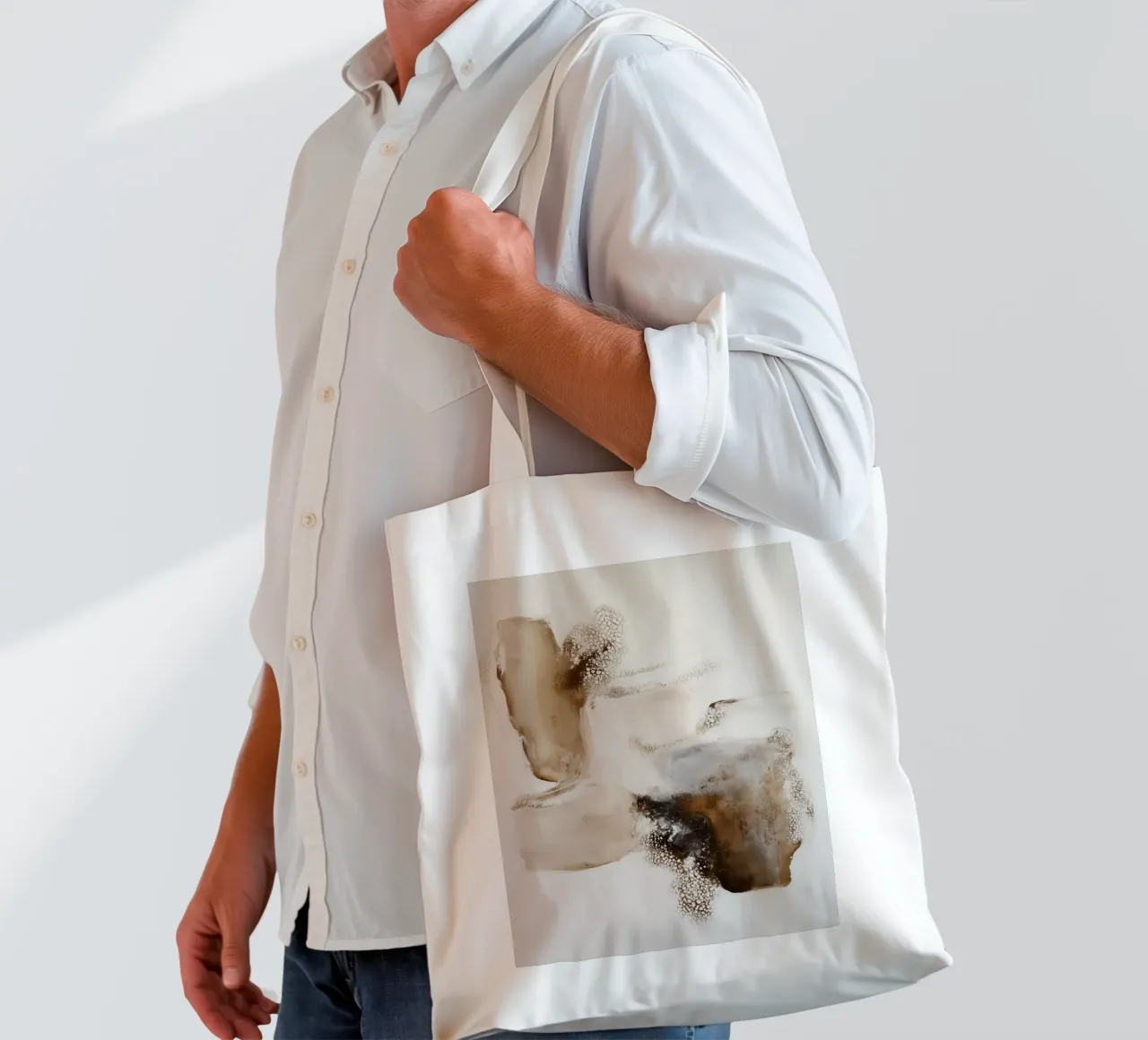 Abstract nature design tote bag by Carinaprint