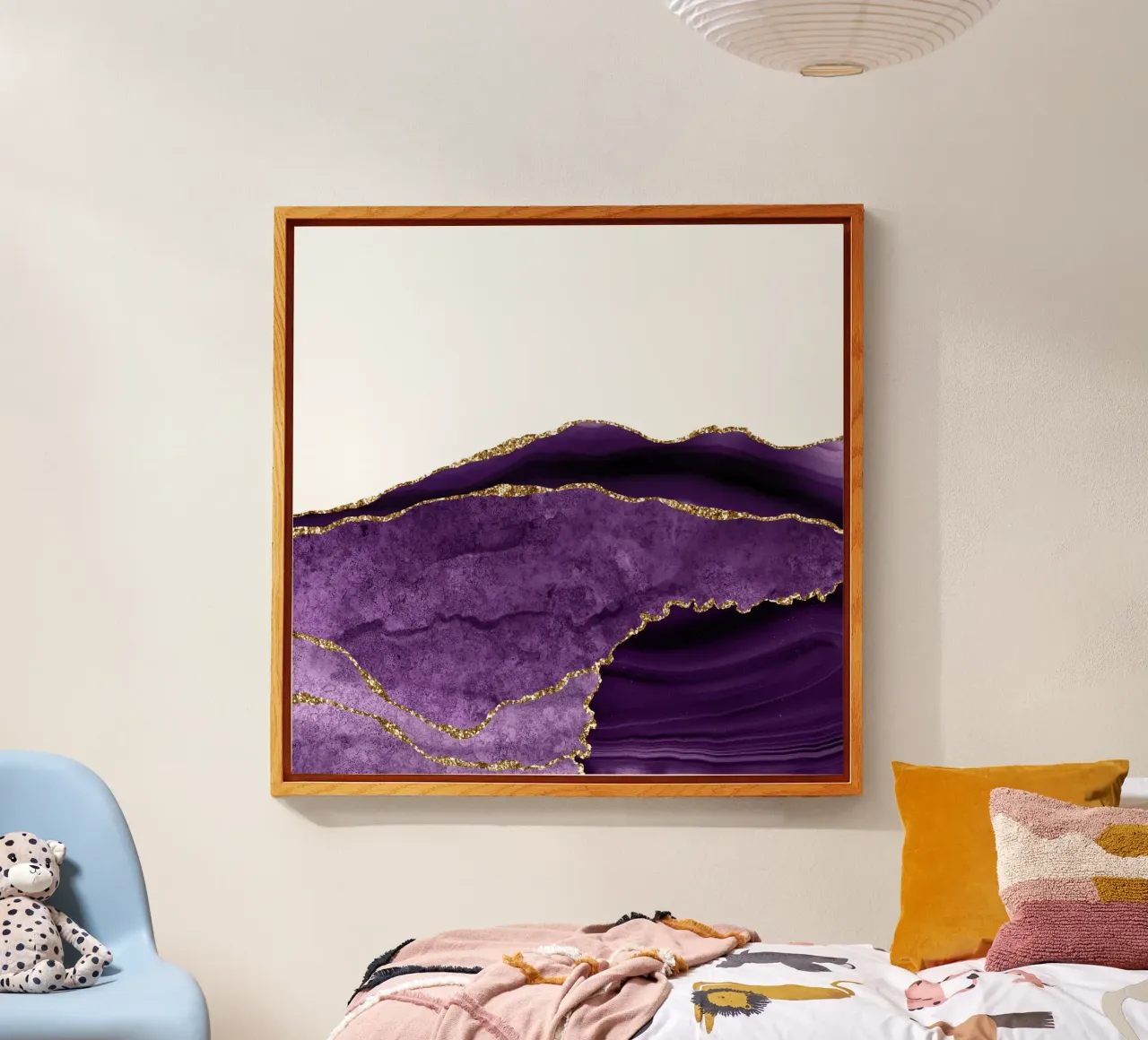 Agata viola e oro Texture 24 plexiglass da Gemstone Textures