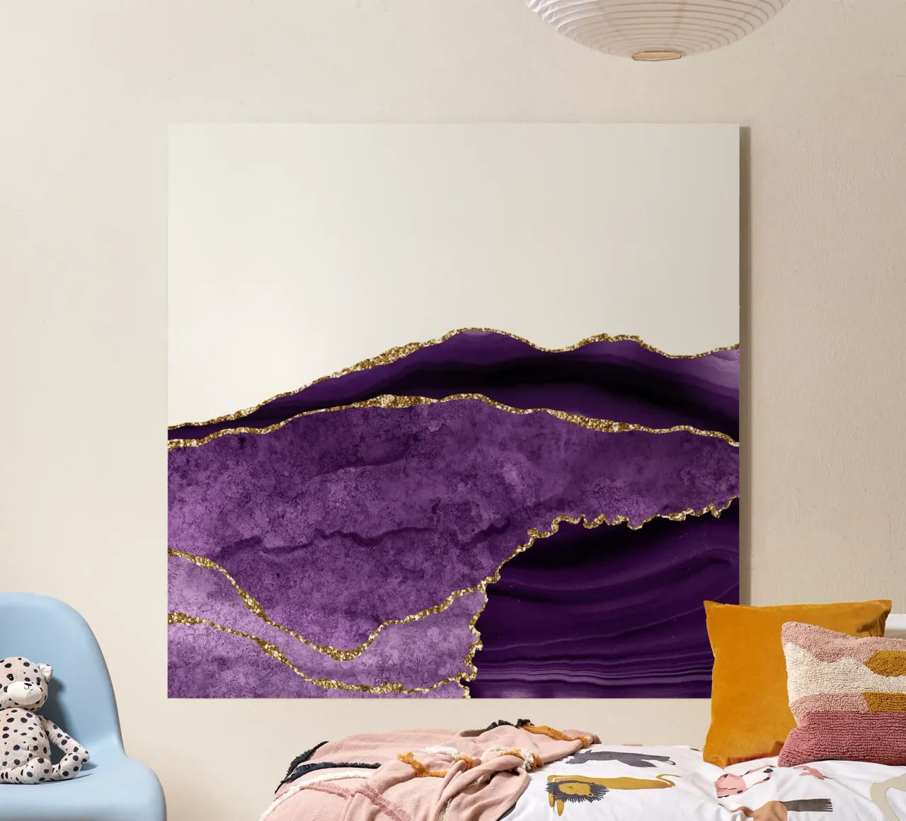 Agata viola e oro Texture 24 plexiglass da Gemstone Textures