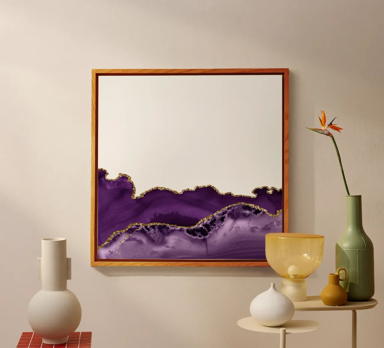 Agata viola e oro Texture 26 plexiglass da Gemstone Textures