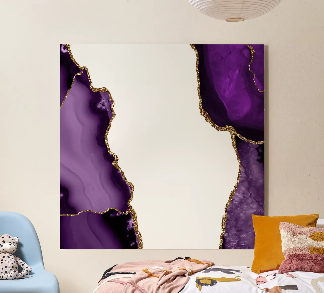 Agata viola e oro Texture 29 plexiglass da Gemstone Textures