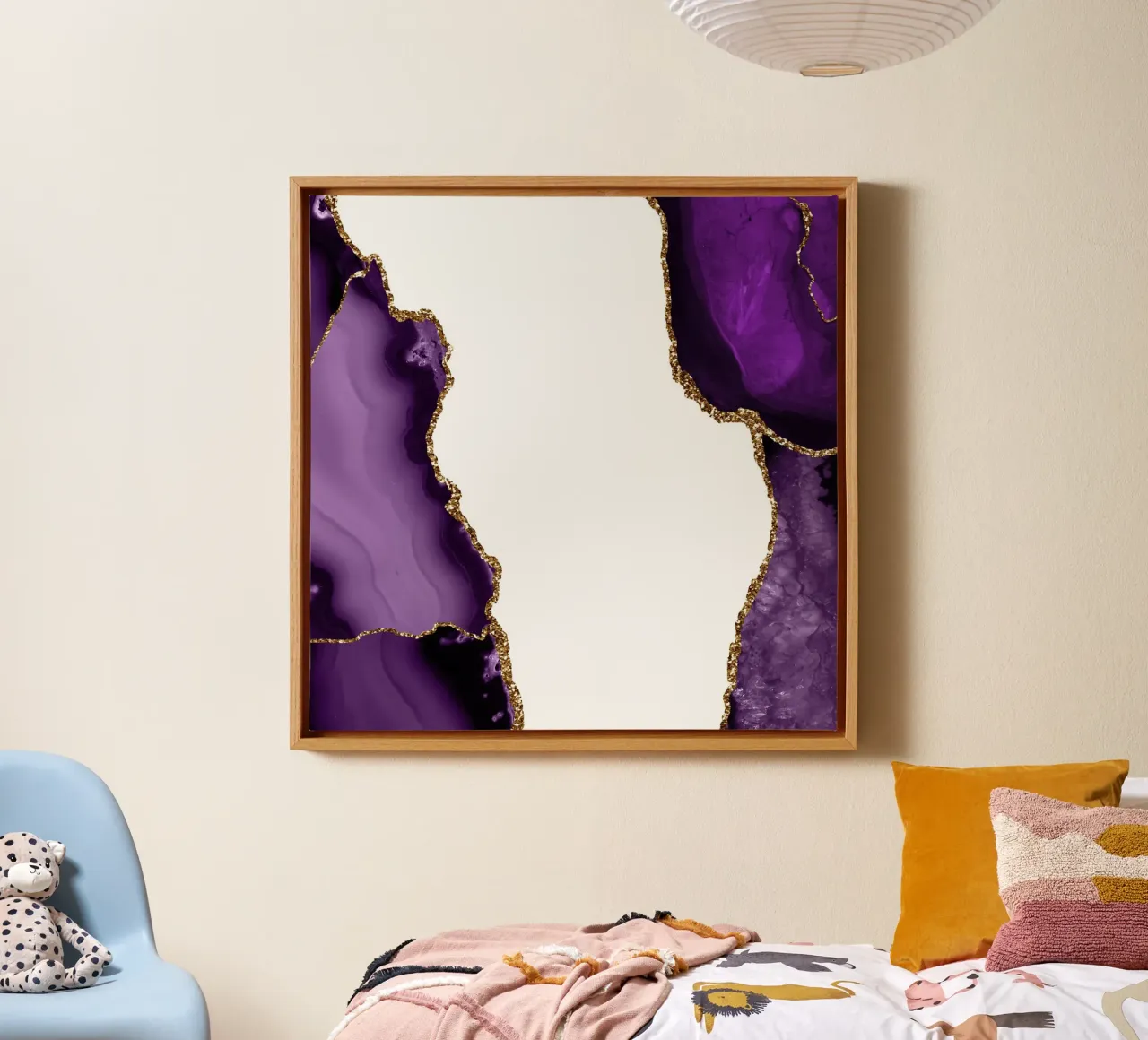 Agata viola e oro Texture 29 tela con Cornice a cassetta da Gemstone Textures