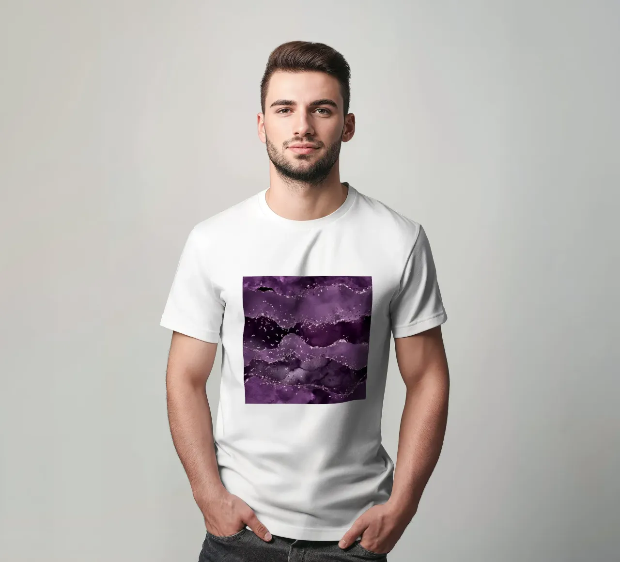 Texture Agata stellata viola 01 t-shirt da Gemstone Textures