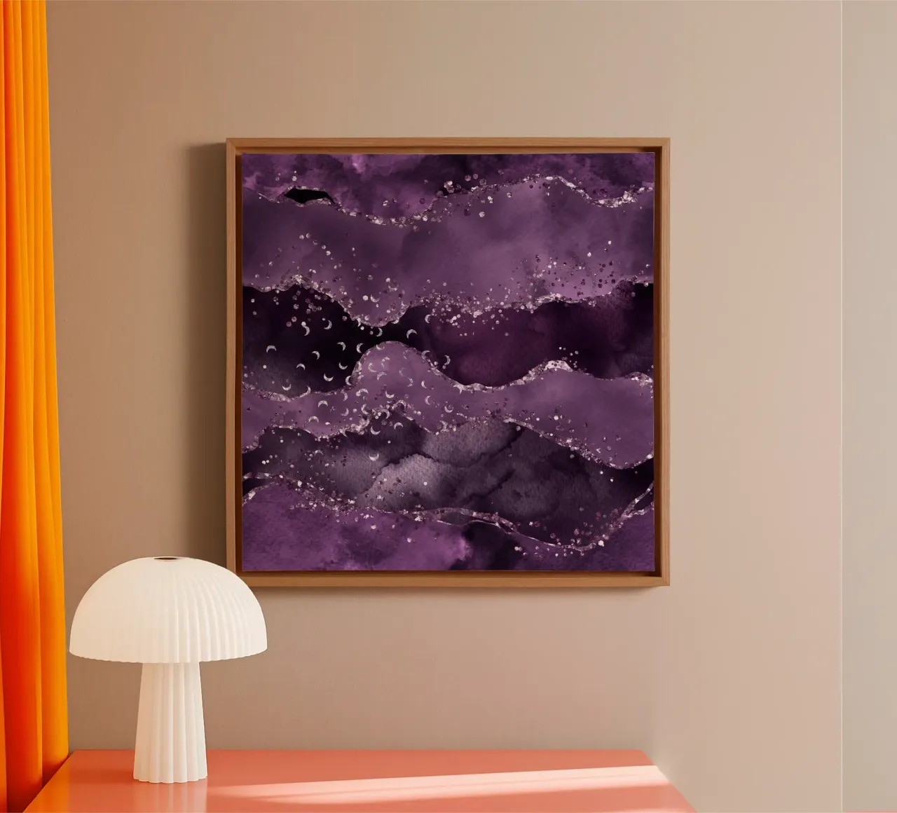 Purple Starry Agate Texture 01 canvas by Gemstone Textures