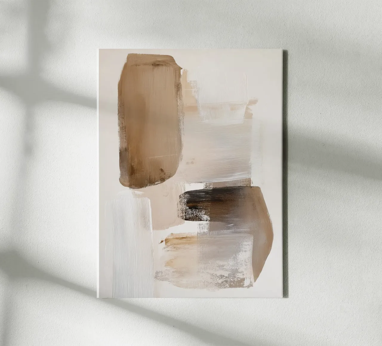 Disegno astratto marrone tela con Cornice a cassetta da Carinaprint