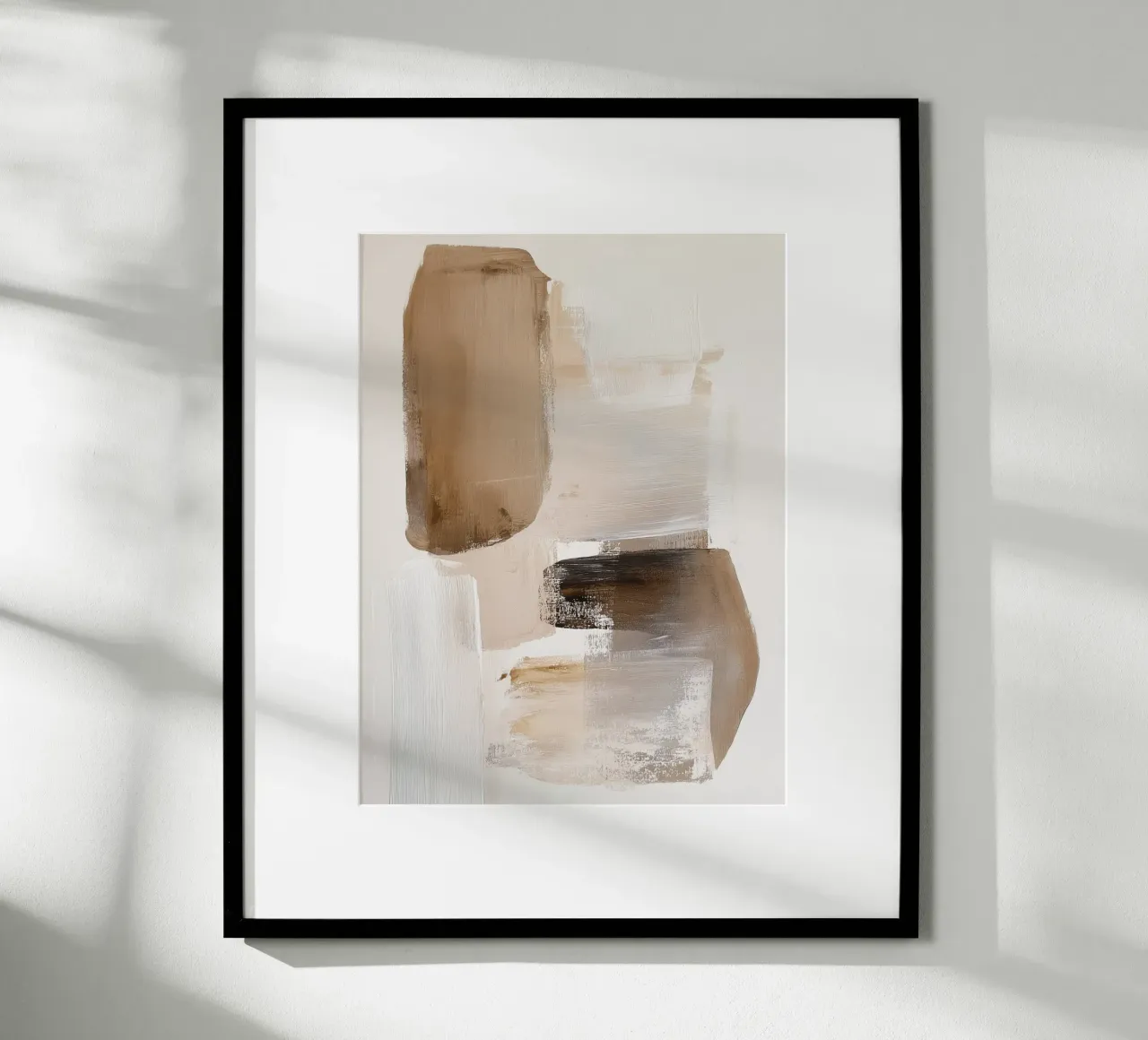 Bruin abstract ontwerp poster van Carinaprint