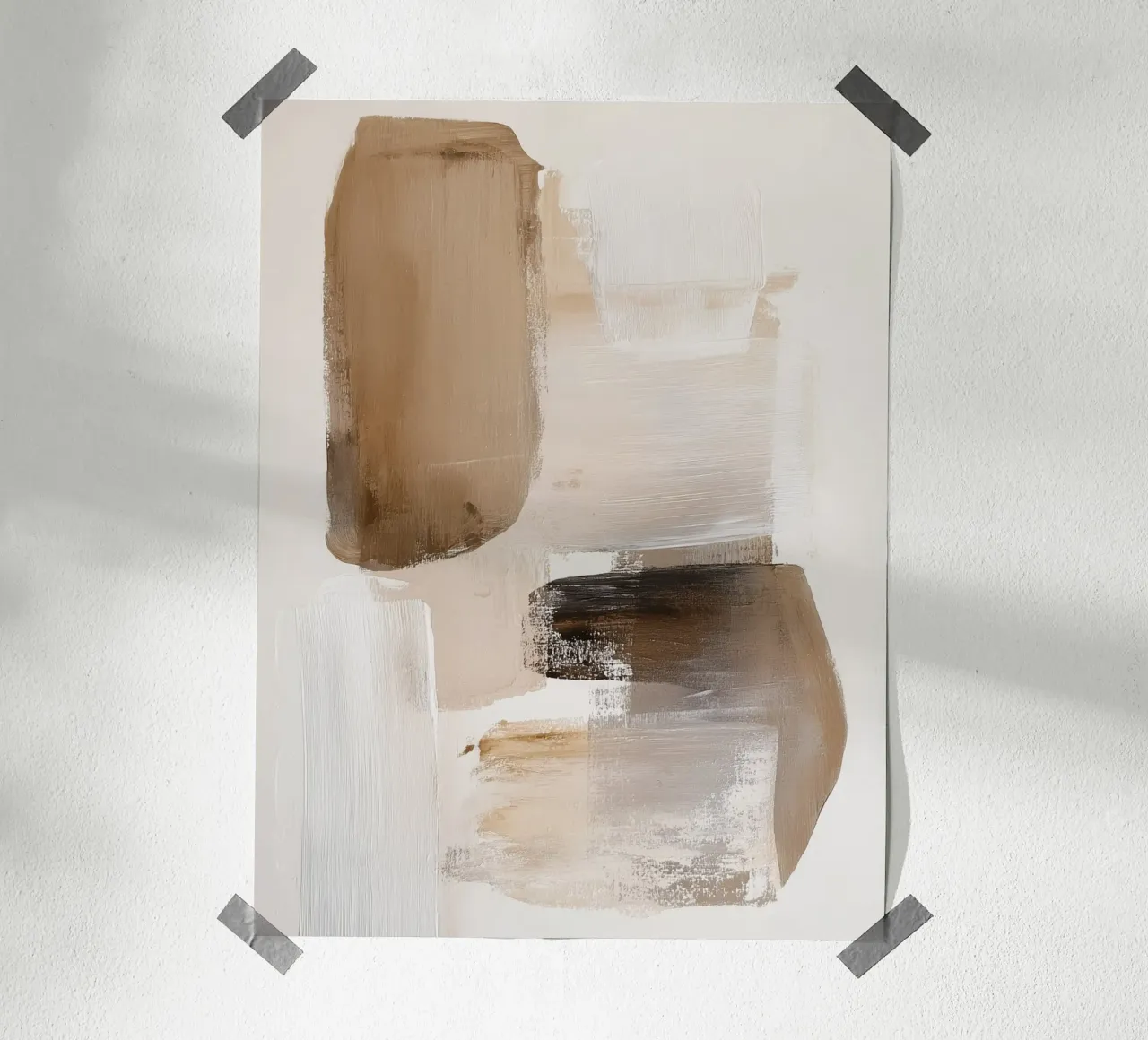 Bruin abstract ontwerp poster van Carinaprint