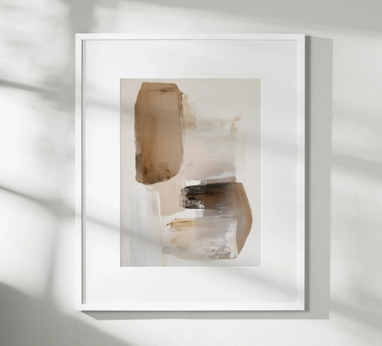 Bruin abstract ontwerp poster van Carinaprint