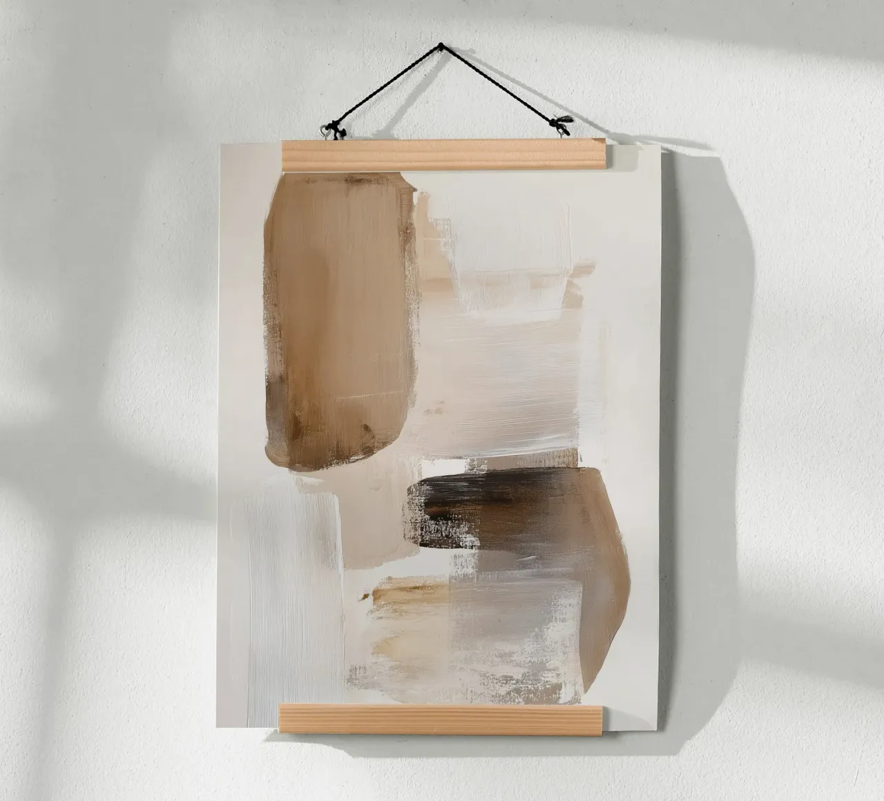 Bruin abstract ontwerp poster van Carinaprint
