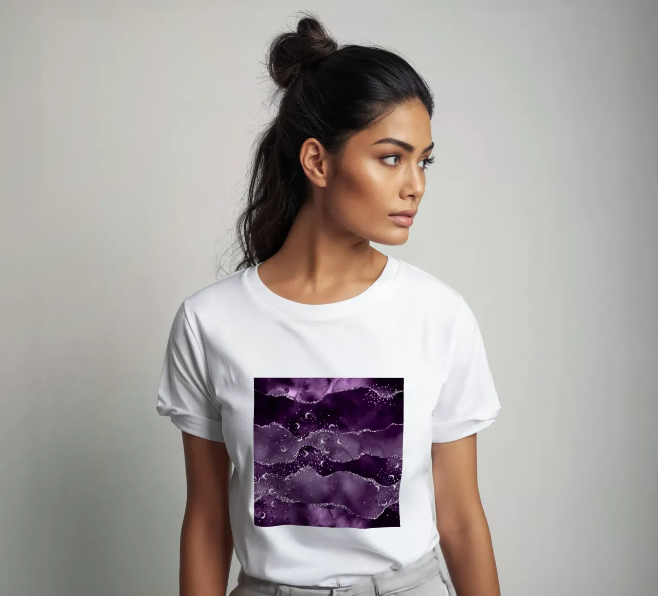 Agata stellata viola Texture 02 t-shirt da Gemstone Textures