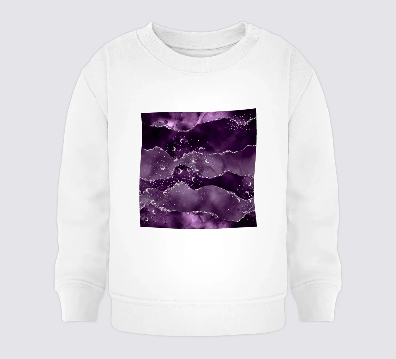 Agata stellata viola Texture 02 felpa neonato da Gemstone Textures