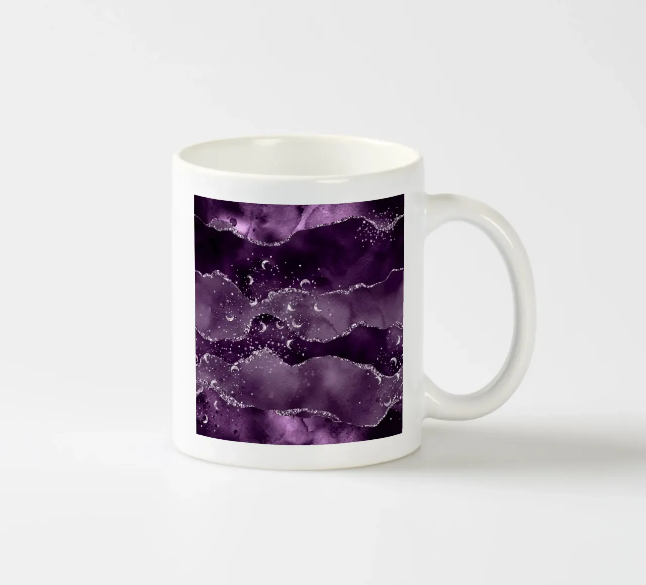 Agata stellata viola Texture 02 tazza in ceramica da Gemstone Textures