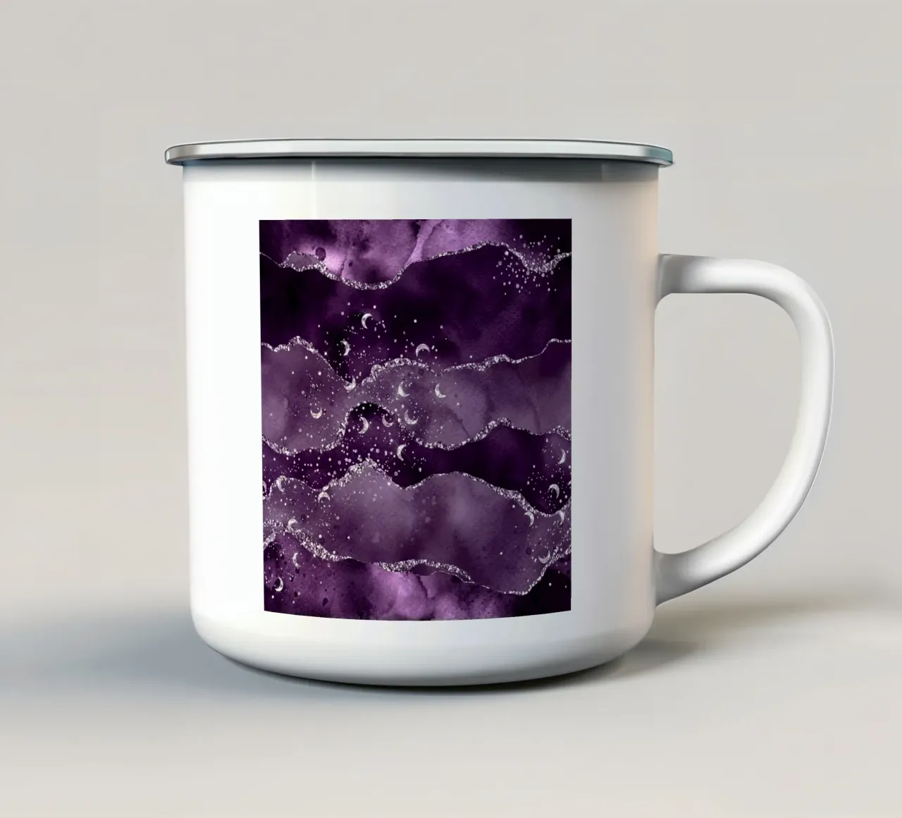 Agata stellata viola Texture 02 tazza in smalto da Gemstone Textures