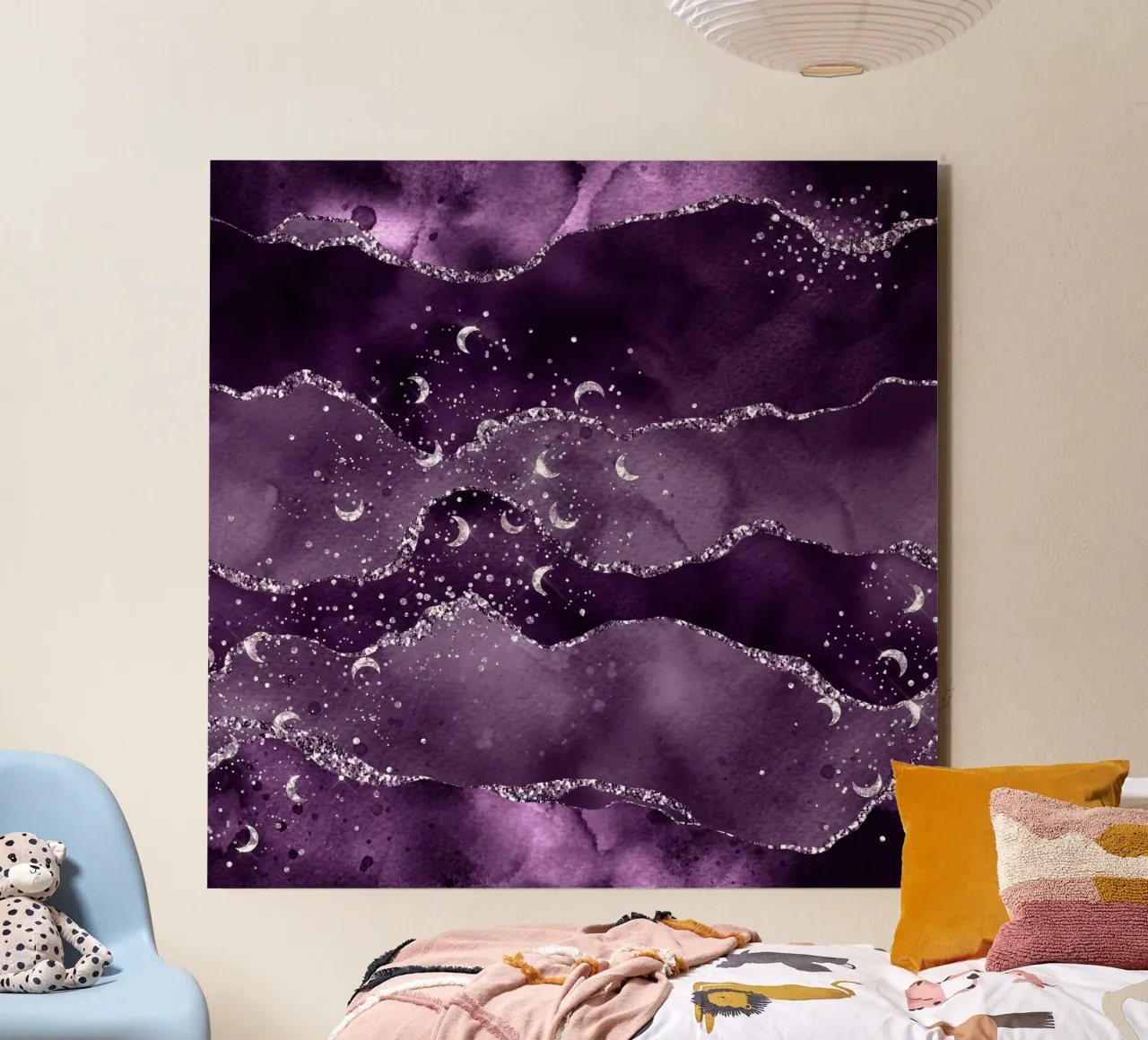 Agata stellata viola Texture 02 alluminio dibond da Gemstone Textures