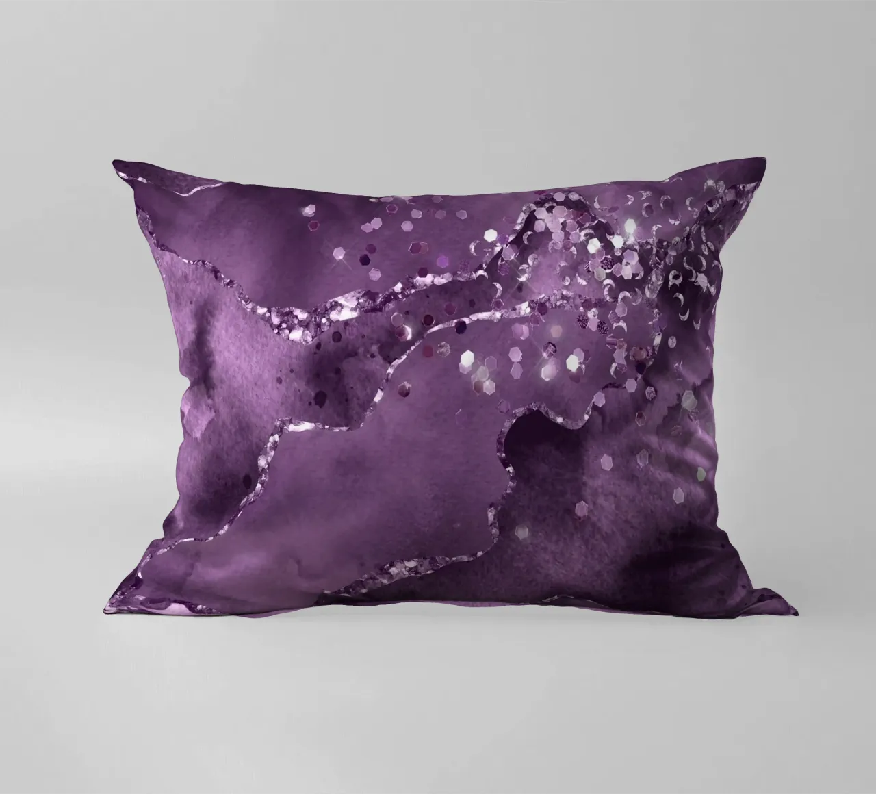 Purple Starry Agate Texture 03 decorative cushion by Gemstone Textures