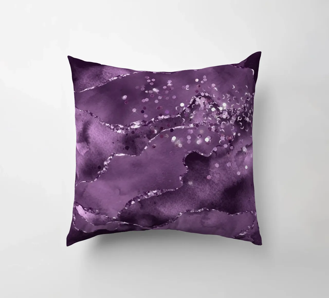 Purple Starry Agate Texture 03 decorative cushion by Gemstone Textures
