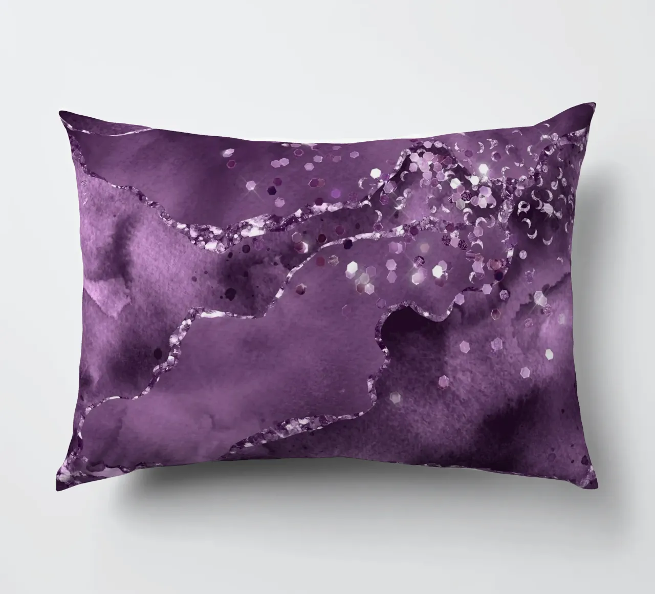 Purple Starry Agate Texture 03 decorative cushion by Gemstone Textures