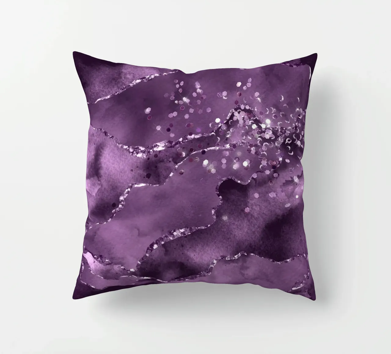 Purple Starry Agate Texture 03 decorative cushion by Gemstone Textures