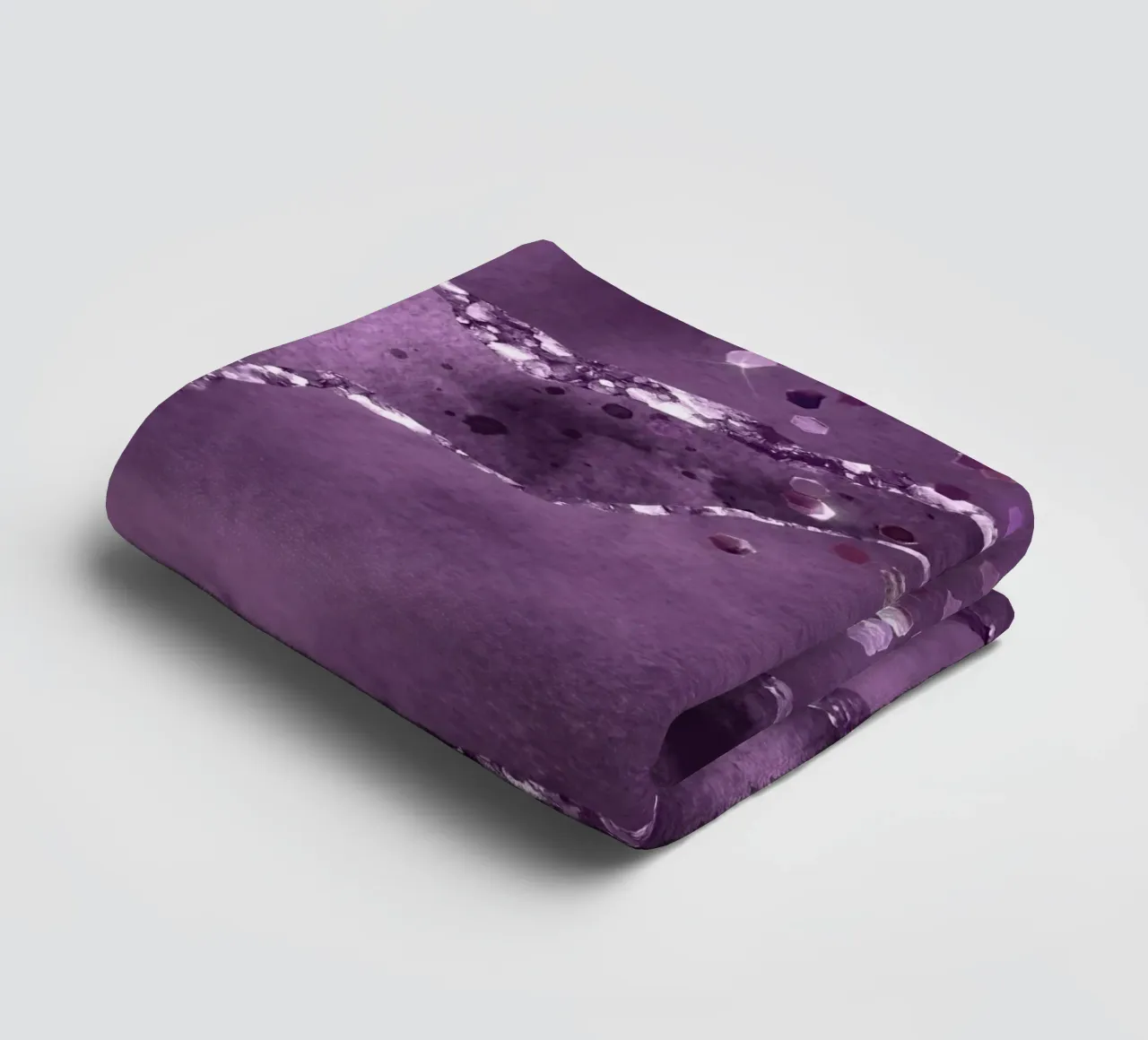 Purple Starry Agate Texture 03 towel by Gemstone Textures