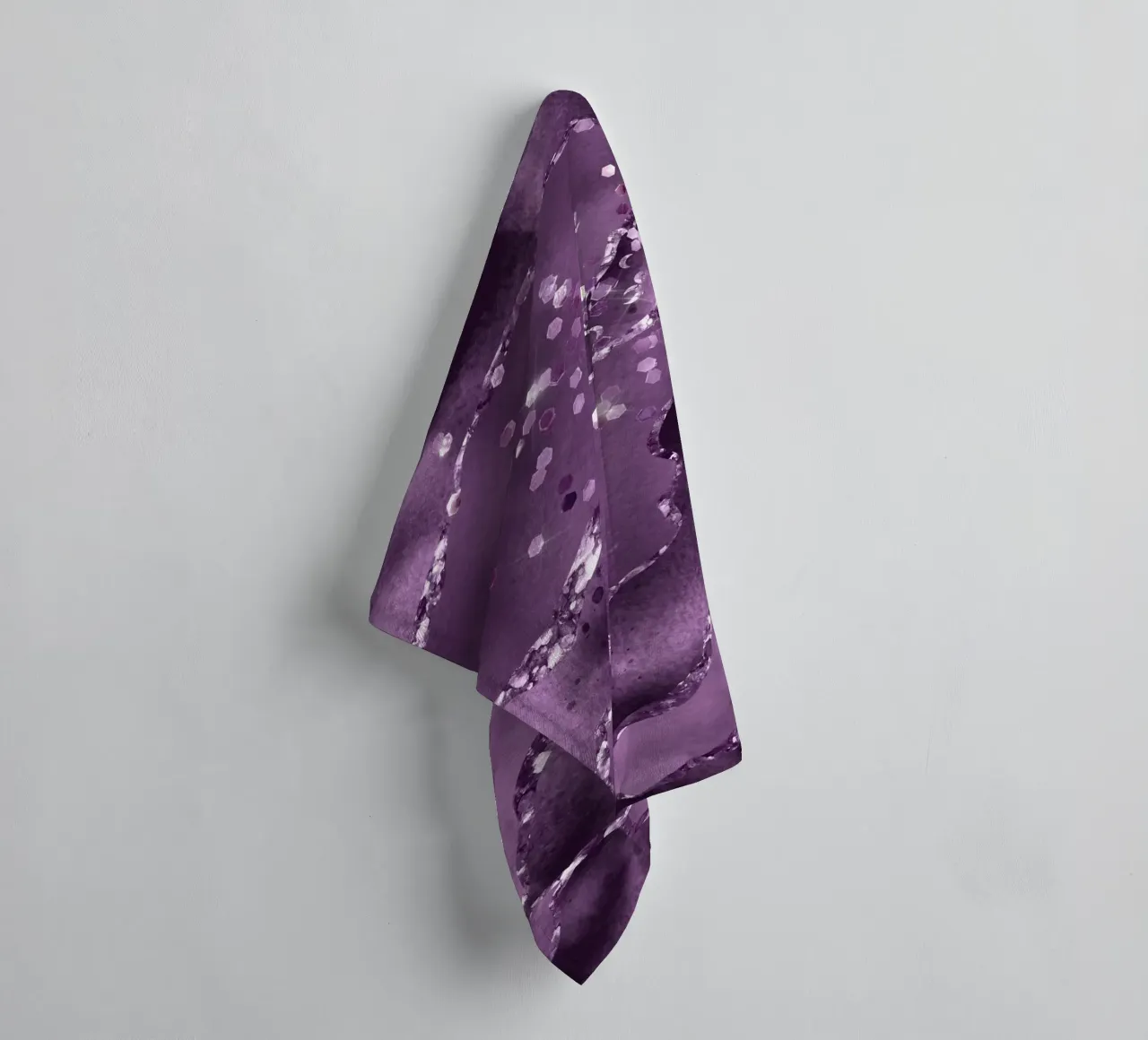 Purple Starry Agate Texture 03 towel by Gemstone Textures