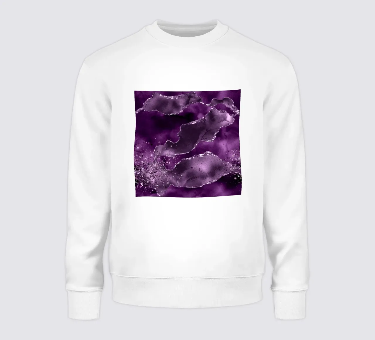 Texture Agata stellata viola 04 felpa da Gemstone Textures