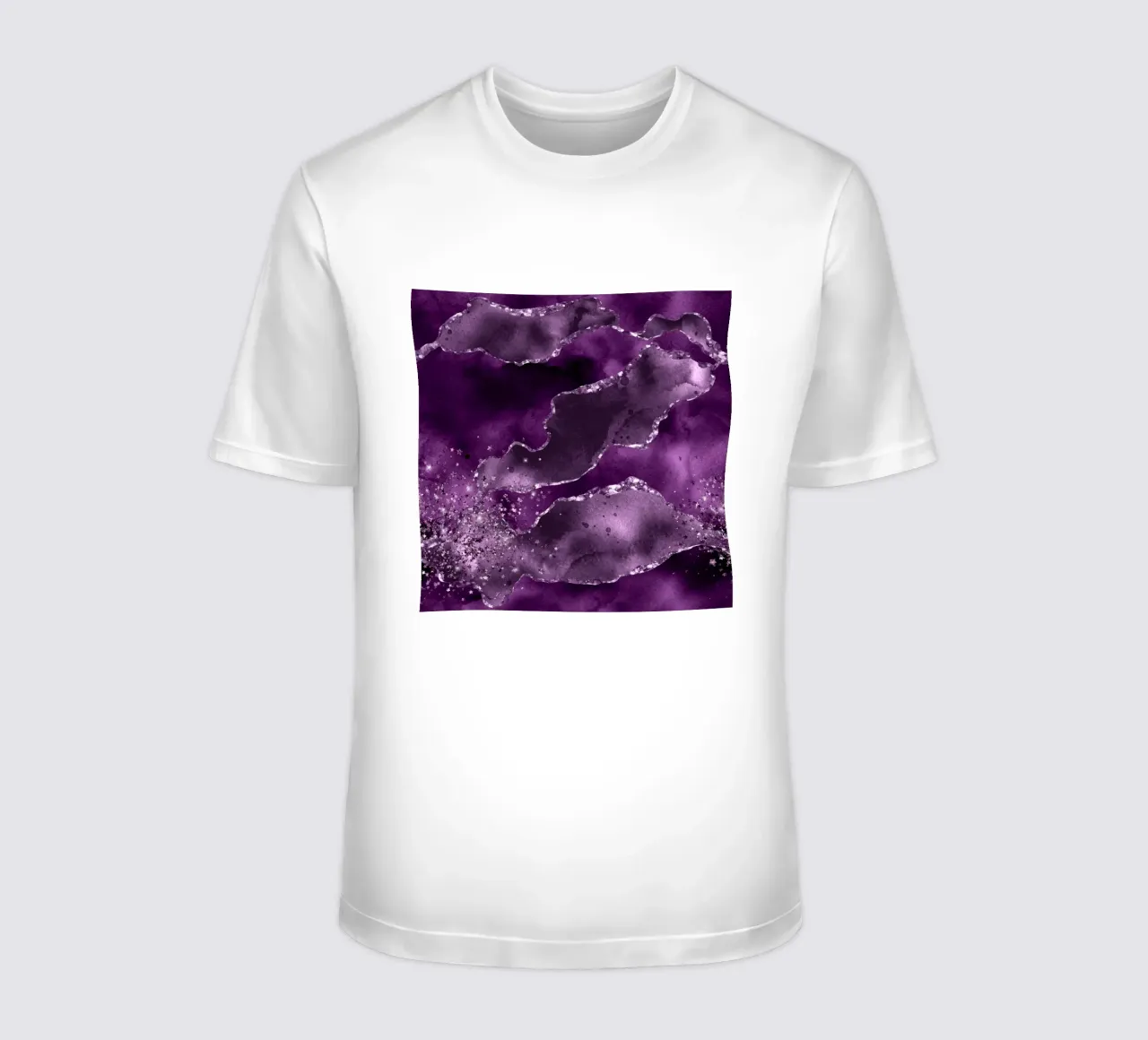 Agate étoilée violette Texture 04 t-shirt de Gemstone Textures