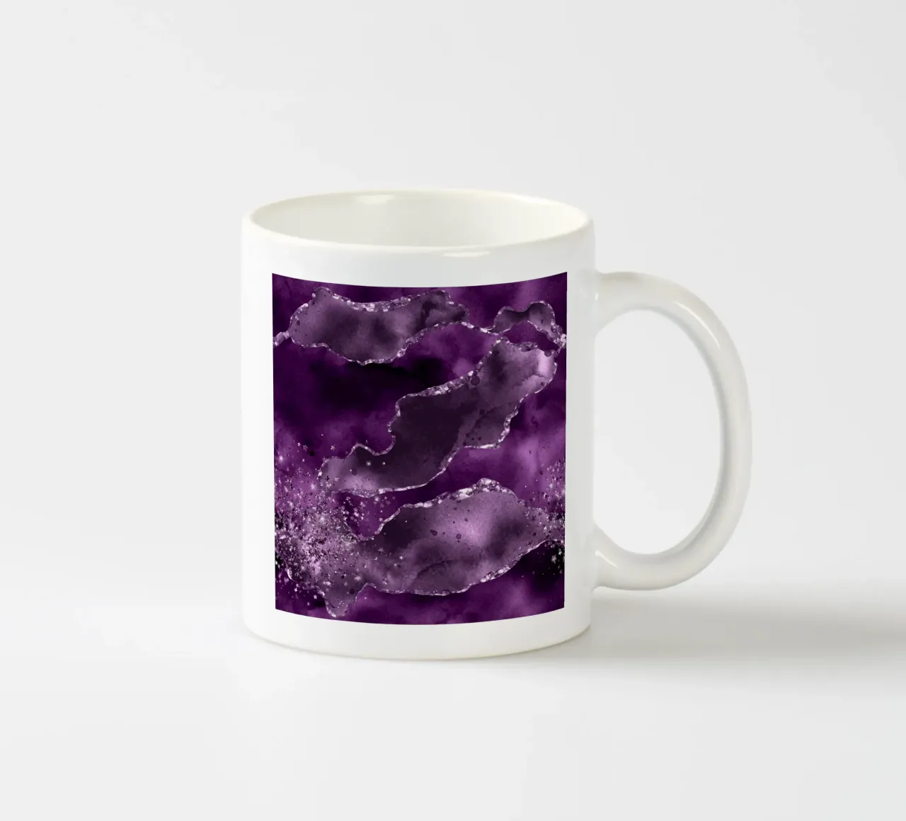 Texture Agata stellata viola 04 tazza in ceramica da Gemstone Textures