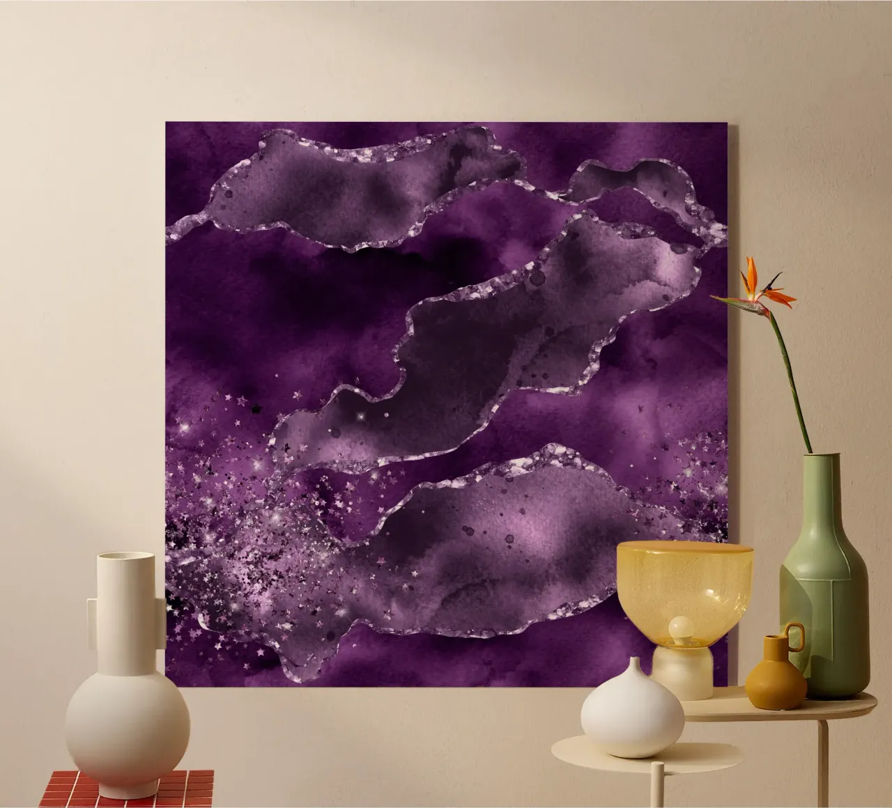 Texture Agata stellata viola 04 plexiglass da Gemstone Textures