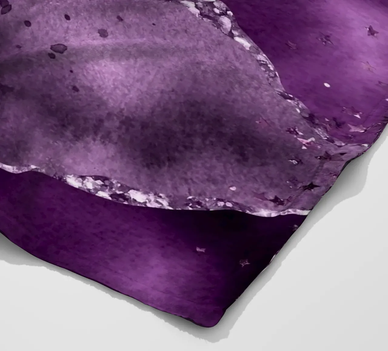 Purple Starry Agate Texture 04 fleece blanket by Gemstone Textures