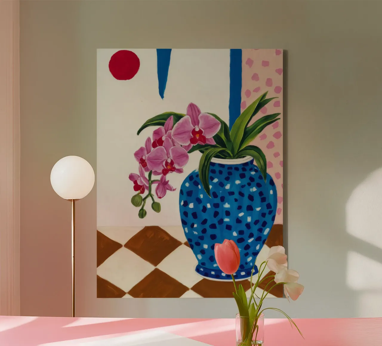 Bloemrijke elegantie canvas met Baklijst van Lunar Templar