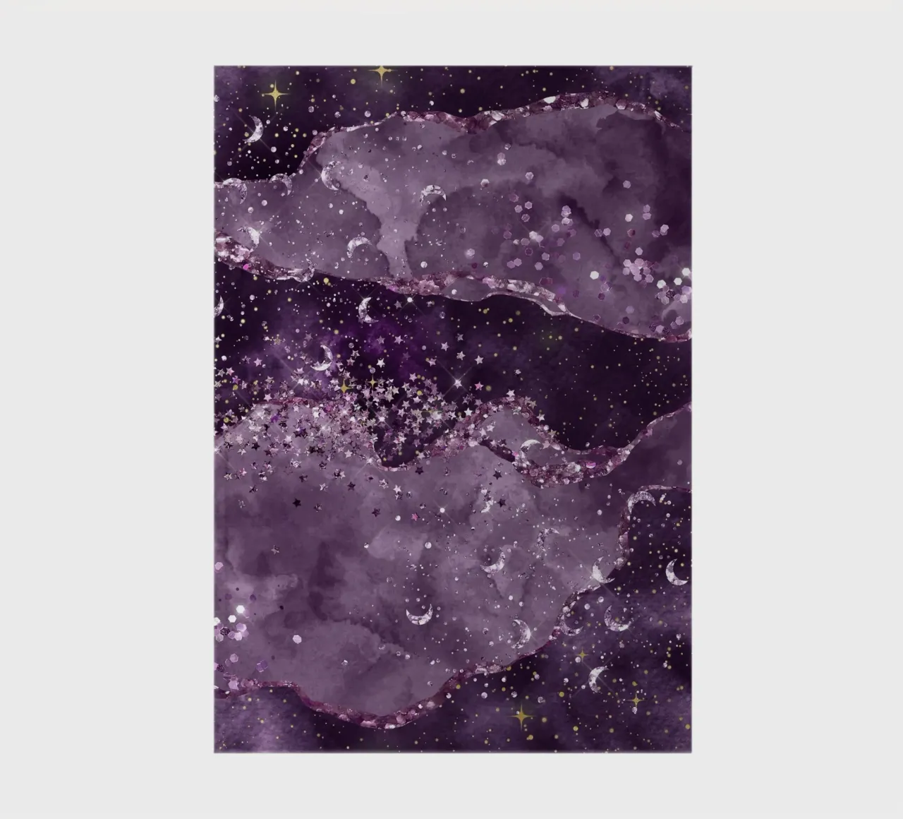Purple Starry Agate Texture 05 notebook by Gemstone Textures