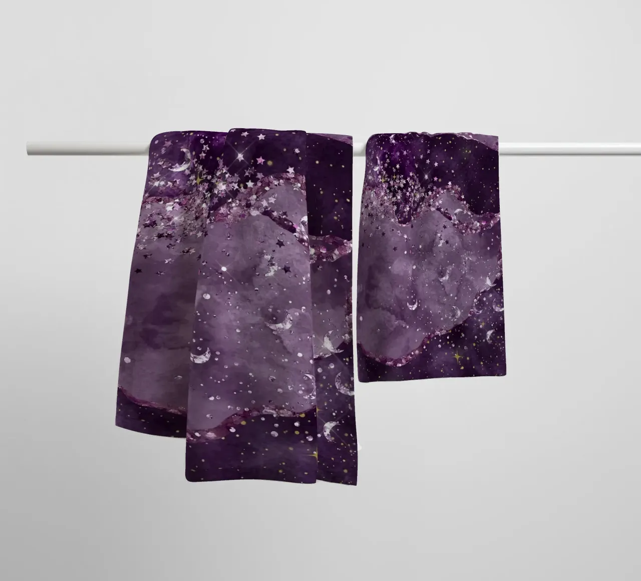 Agata stellata viola Texture 05 asciugamano da bagno da Gemstone Textures