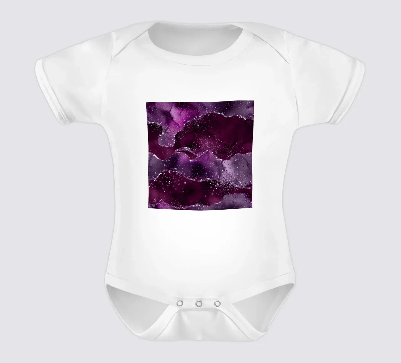 Agata stellata viola Texture 06 body neonato maniche corte da Gemstone Textures