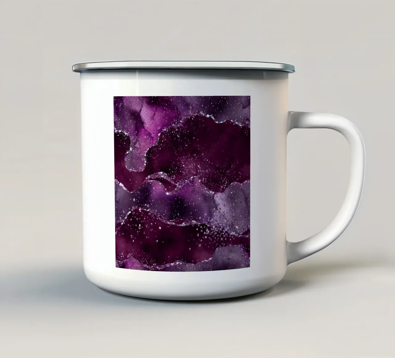 Agata stellata viola Texture 06 tazza in smalto da Gemstone Textures