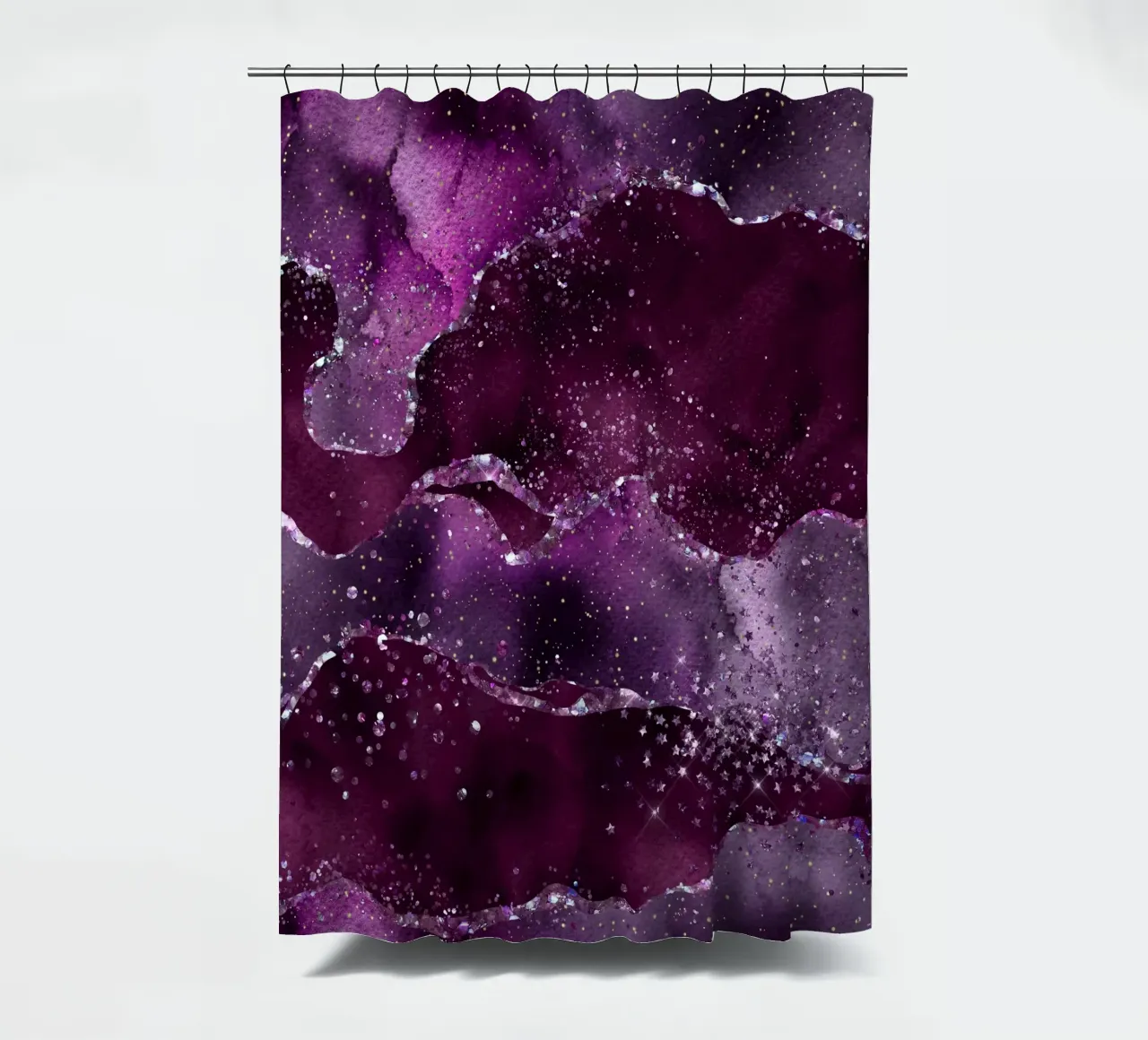 Agata stellata viola Texture 06 tenda da doccia da Gemstone Textures