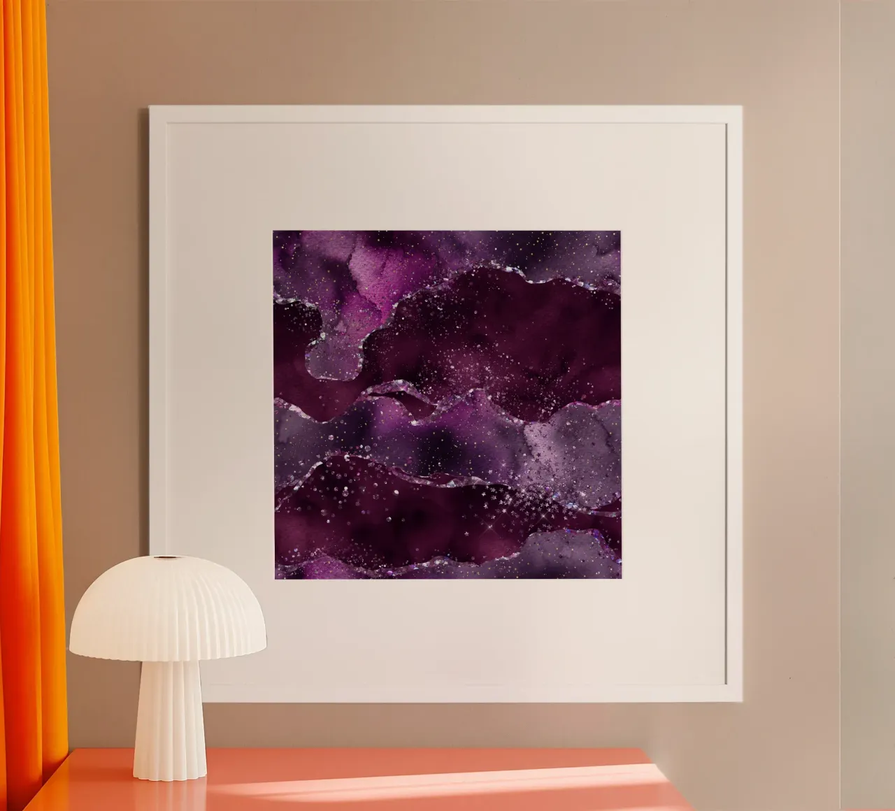 Agata stellata viola Texture 06 poster da Gemstone Textures